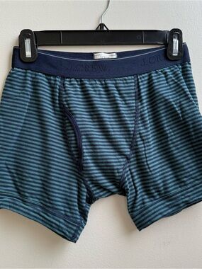 NWOT J Crew Size Small Stretch 4” Boxer Briefs in Blue Stripe